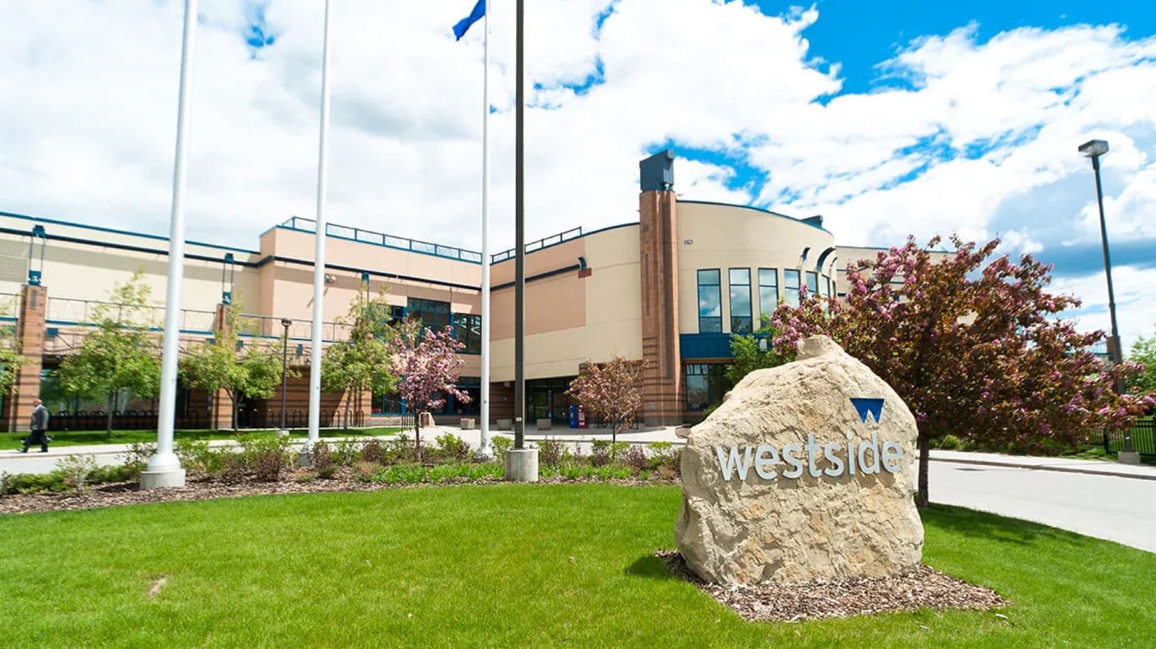 Westside Recreation Centre exterior with entrance sign